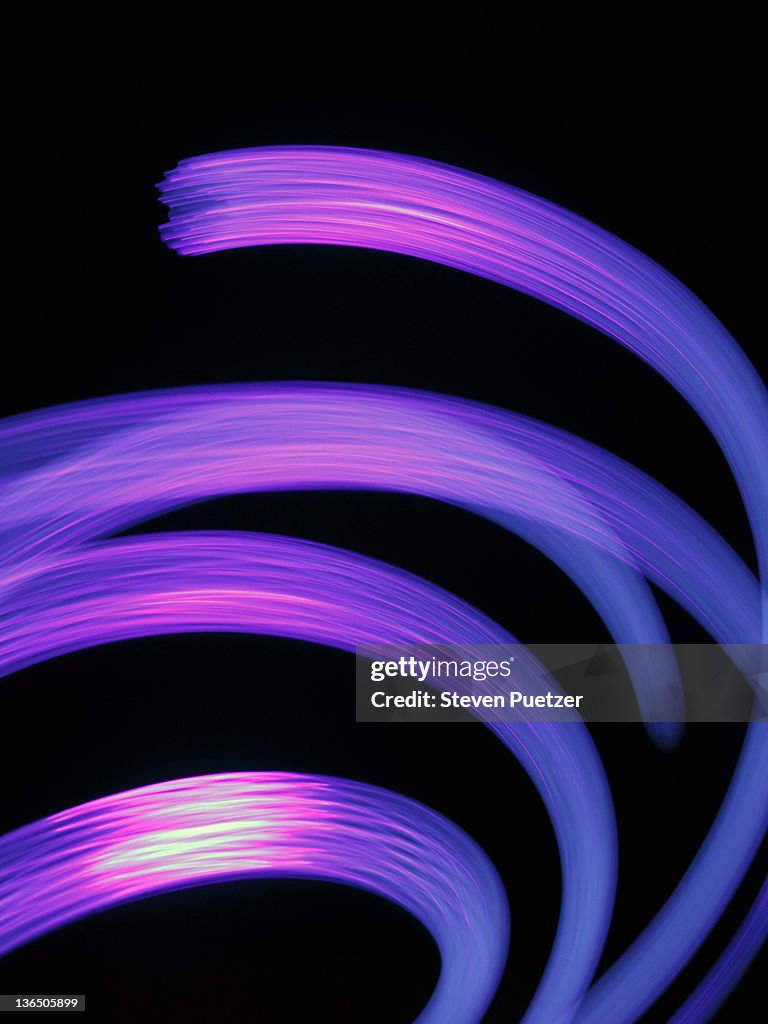 Illuminated fiber optic cables