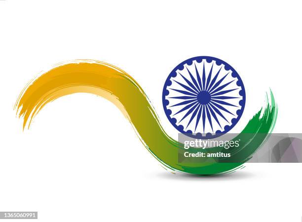 indian paint wave - tri color stock illustrations