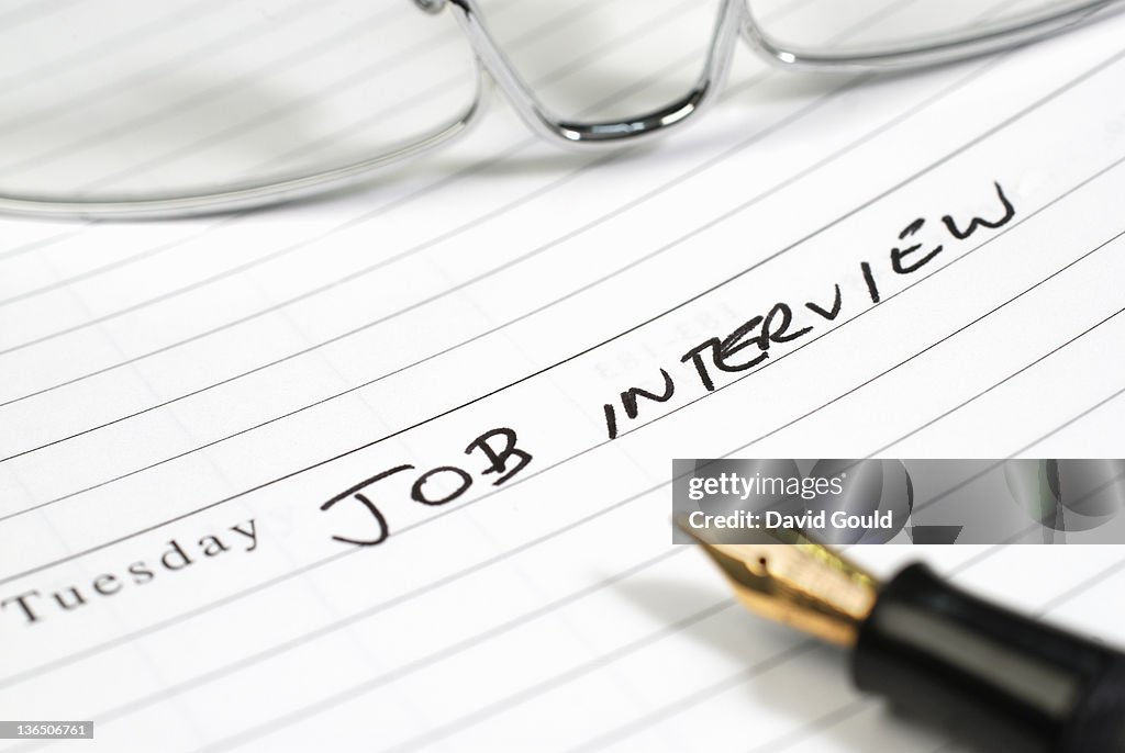 Diary entry for a job interview