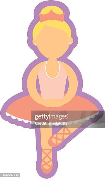 blond ballerina - tutu stock illustrations