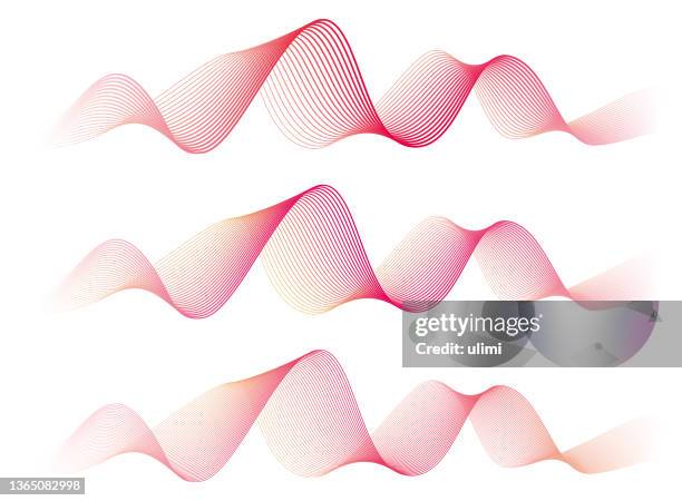 stockillustraties, clipart, cartoons en iconen met abstract graphic waves - wavy lines