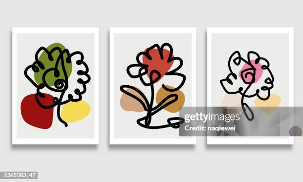 ilustraciones, imágenes clip art, dibujos animados e iconos de stock de vector botánico dibujo de pared colores patrón de planta banner ilustración fondo - wedding menu