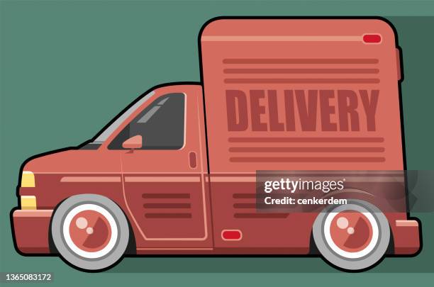 side delivery - people carrier stock illustrations