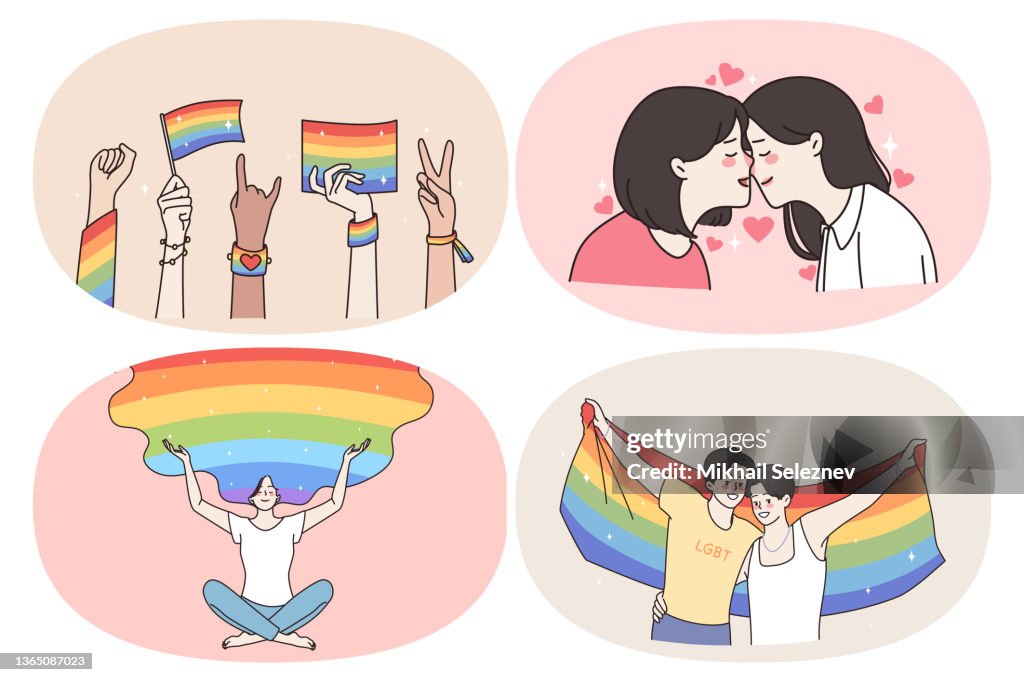 Gay Rights Are Lgbt Rights And Relationships Concept High-Res Vector Graphic - Getty ...
