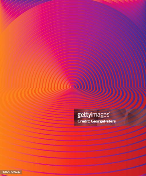 concentric circles abstract background - neon gold stock illustrations