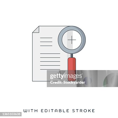 Content Analysis Method Flat & Line Icon Content Analysis Method Flat & Line Icon