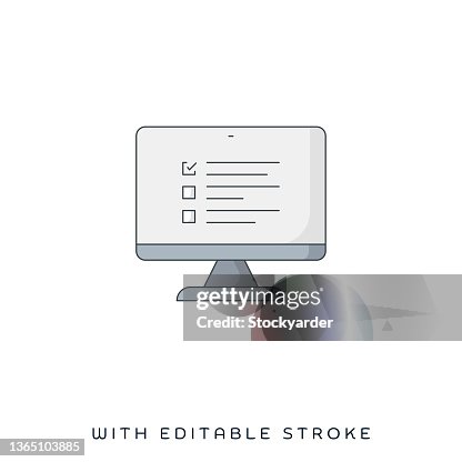 Questionnaire Form Flat & Line Icon Questionnaire Form Flat & Line Icon