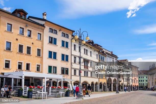 belluno, piazza dei martiri (veneto, italy) - belluno stock pictures, royalty-free photos & images