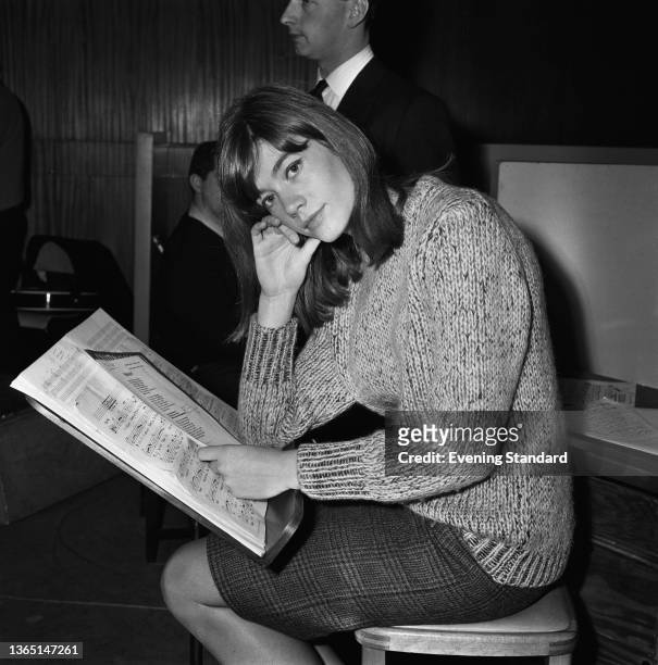 French singer and songwriter Françoise Hardy, UK, 7th January 1964.