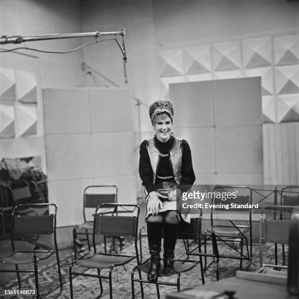 English singer Dusty Springfield at Philips Records recording studio in London, UK, 21st January 1964.