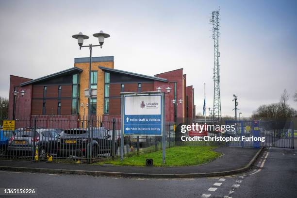 General view of Greenbank Police Station in Blackburn, from where negotiations with Texas synagogue hostage-taker Malik Faisal Akram took place on...