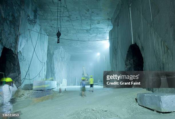 view interior of marble mining. - marble quarry ストックフォトと画像
