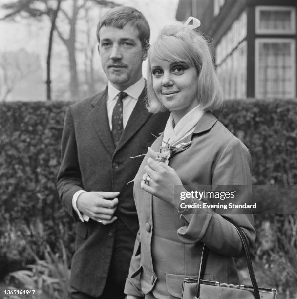 English actress Georgina Hale marries actor John Forgeham , UK, February 1964.