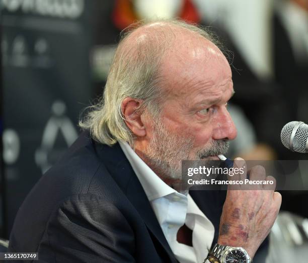 Walter Sabatini new US Salernitana Sports director during the press conference to announce him on January 17, 2022 in Salerno, Italy.