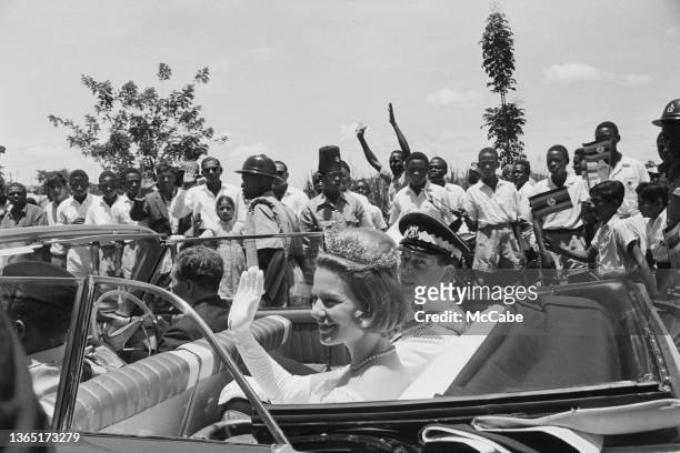 The Duke and Duchess of Kent attend the State Opening of Parliament in Kampala, marking the new independence of Uganda, 11th October 1962. The...