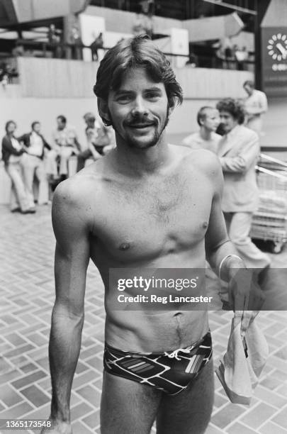 Scottish swimmer David Wilkie at the 1976 Summer Olympics in Montreal, Canada, 16th July 1976. He won a gold medal for Great Britain in the 200m...