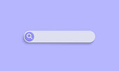 Search bar on empty soft color background. Vector illustration.