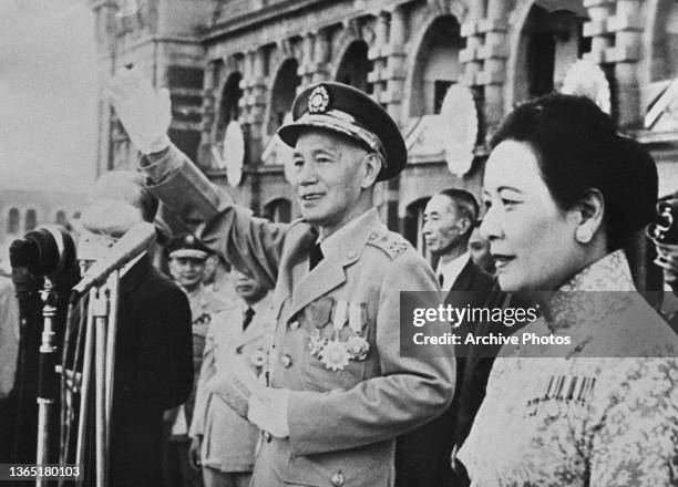 Chinese leader Chiang Kai Shek and his wife Soong Mei-Ling, aka Madame Chiang Kai-Shek , circa 1940.