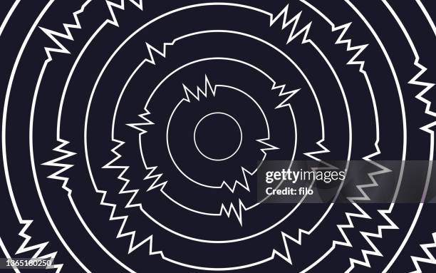 vibration audio abstract concentric circles background pattern - speaker texture stock illustrations
