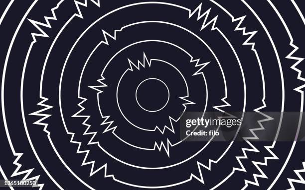 vibration audio abstract concentric circles background pattern - audio equipment stock illustrations