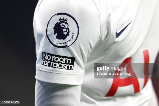 Detailed view of the Premier League 2 badge during the Premier League 2 match between Tottenham Hotspur U23 and Blackburn Rovers U23 at Tottenham...