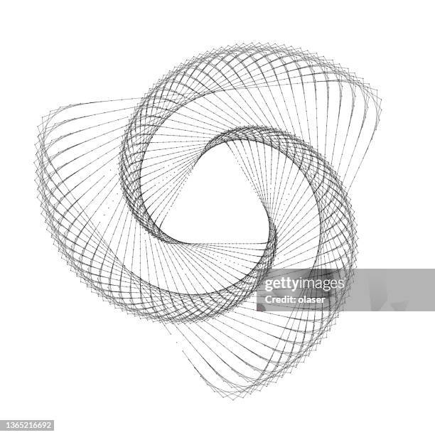 Complex Triangles Resolution Complex Rotating Triangle Made Of Lines And Dots High-Res Vector ...