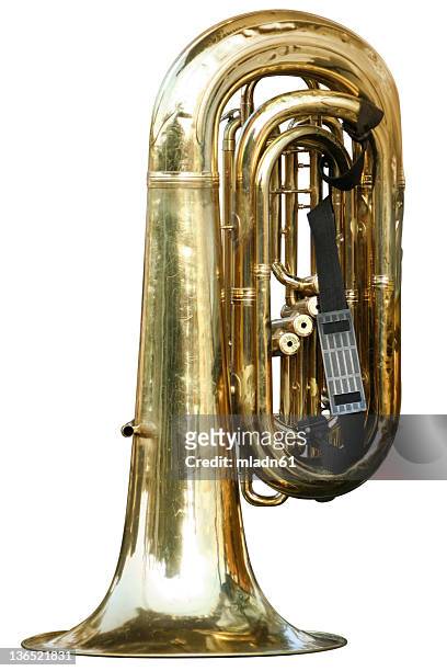 old tuba - brass band stock pictures, royalty-free photos & images