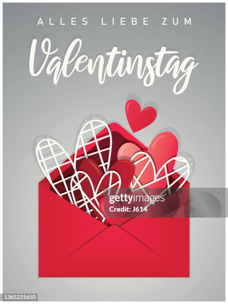 envelope filled with love - holidays different languages stock illustrations