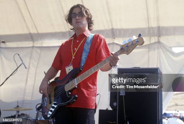 Sean Lennon performs with Cibo Matto during the Lilith Fair at Shoreline Amphitheatre on July 14, 1999 in Mountain View, California.
