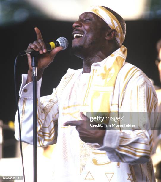 Jimmy Cliff performs at Shoreline Amphitheatre on July 10, 1999 in Mountain View, California.