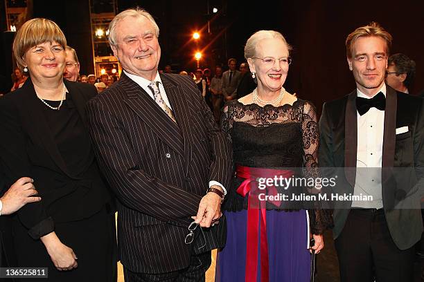 Anne Dorte Rigelsen, Prince Consort Henrik of Denmark, Queen Margrethe of Denmark and Nikolaj Hubbe attend 'Napoli' Premiere by Danish Royal Ballet...