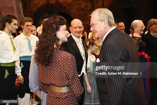 Prince Consort Henrik of Denmark attends 'Napoli' Premiere by Danish Royal Ballet at Opera Garnier on January 6, 2012 in Paris, France.