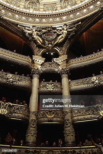 General view of atmosphere at the 'Napoli' Premiere by Danish Royal Ballet at Opera Garnier on January 6, 2012 in Paris, France.