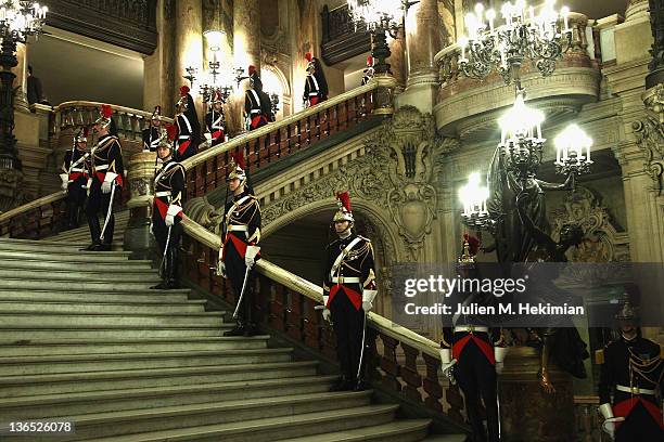 General view of atmosphere at the 'Napoli' Premiere by Danish Royal Ballet at Opera Garnier on January 6, 2012 in Paris, France.