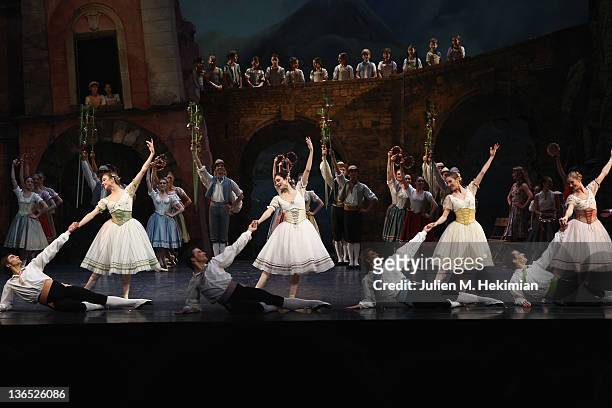 General view of atmosphere at the 'Napoli' Premiere by Danish Royal Ballet at Opera Garnier on January 6, 2012 in Paris, France.