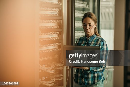 Woman In Data Center High-Res Stock Photo - Getty Images