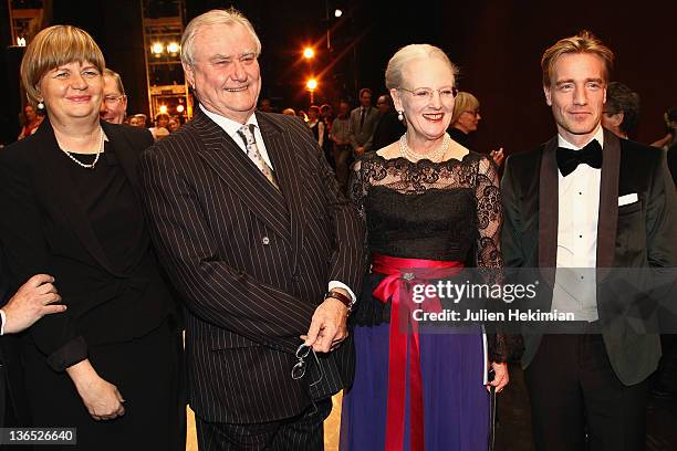 Anne Dorte Rigelsen, Prince Consort Henrik of Denmark, Queen Margrethe of Denmark and Nikolaj Hubbe attend 'Napoli' Premiere by Danish Royal Ballet...