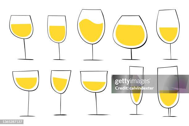 wine glasses - wine tasting group stock illustrations