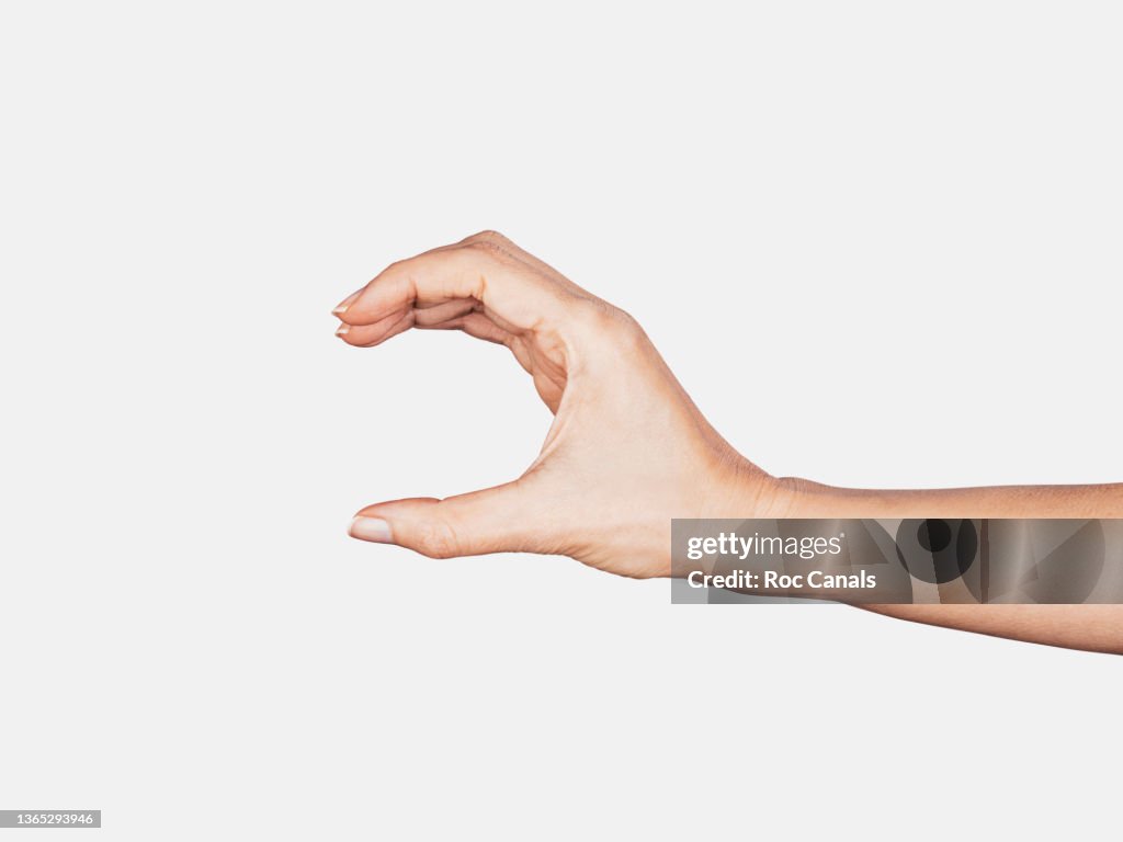 Woman's hand holding, empty