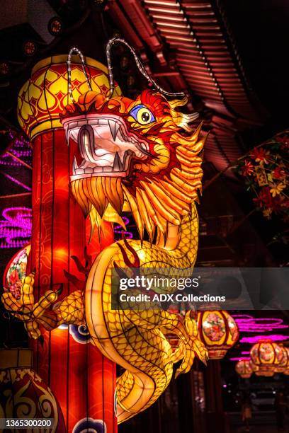 dragon lantern - festival de las linternas chino fotografías e imágenes de stock