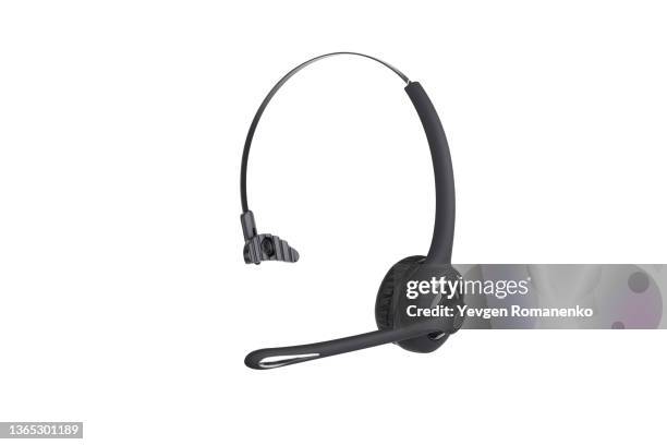 wireless headphones headset isolated on white background - headset imagens e fotografias de stock