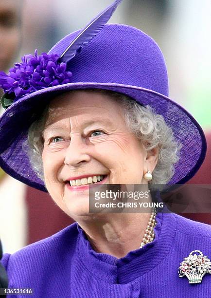 Britain's Queen Elizabeth II visits Lords Cricket Ground, in London, 17 May 2007. Queen Elizabeth II was set Thursday 20 December 2007, to become the...