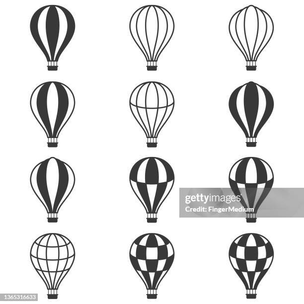 illustrazioni stock, clip art, cartoni animati e icone di tendenza di vettore mongolfiera - mongolfiera
