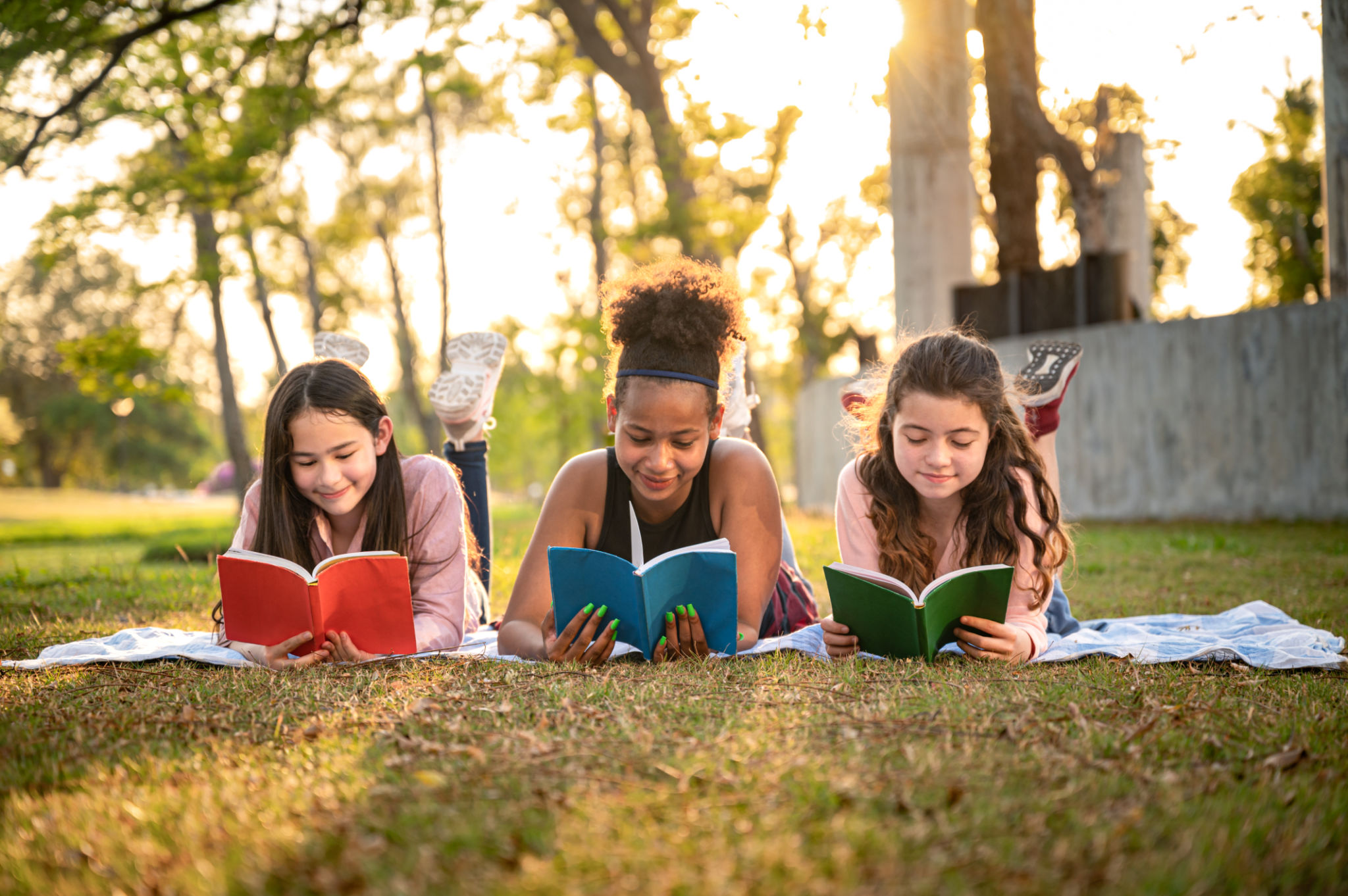 children reading books