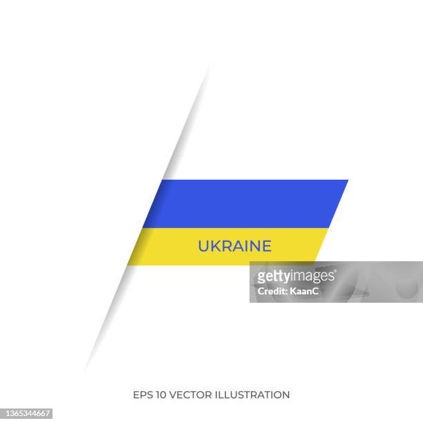 hergestellt in der ukraine etikett oder ukrainische flagge, produktemblem stock illustration - ukraine stock-grafiken, -clipart, -cartoons und -symbole