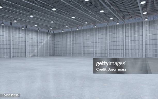empty modern interior background - suelo de cemento fotografías e imágenes de stock