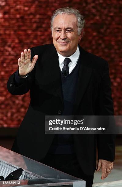 Michele Santoro attends "Che Tempo Che Fa" Italian Tv Show on January 7, 2012 in Milan, Italy.