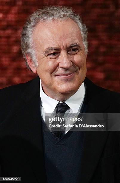 Michele Santoro attends "Che Tempo Che Fa" Italian Tv Show on January 7, 2012 in Milan, Italy.