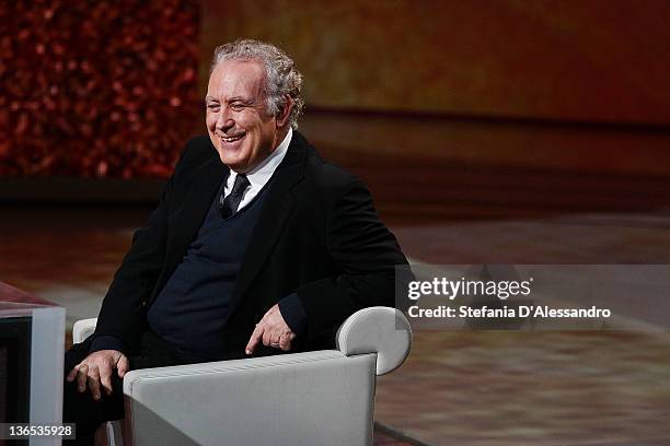 Michele Santoro attends "Che Tempo Che Fa" Italian Tv Show on January 7, 2012 in Milan, Italy.