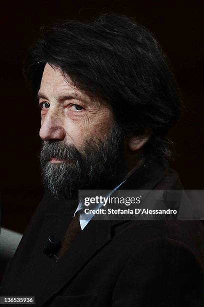 Massimo Cacciari attends "Che Tempo Che Fa" Italian Tv Show on January 7, 2012 in Milan, Italy.